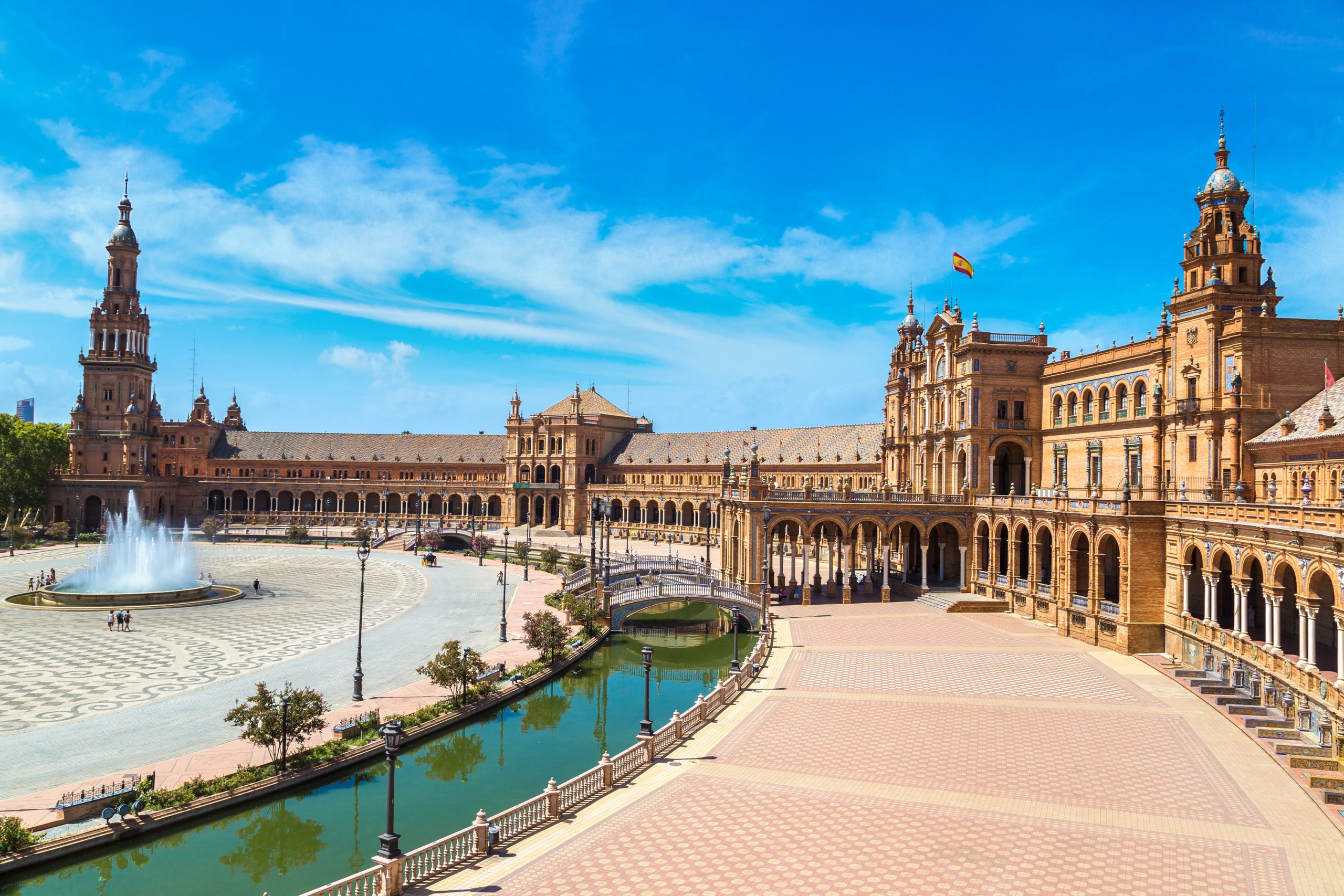 Spanish,Square,(plaza,De,Espana),In,Sevilla,In,A,Beautiful